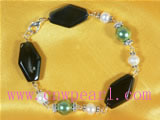 potato freshwater pearl with shell beads pearl jewelry bracelet